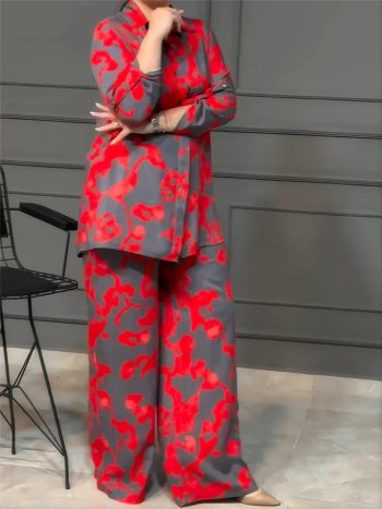 Stylish Lava Print 2 Pcs Co-Ord Sets