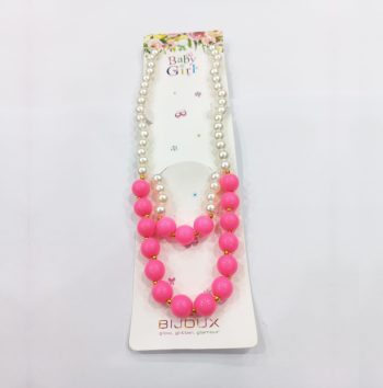 Shaaz Pink Aura Mala & Bracelet