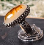 Silver Handmade Ring – Aqeeq Stone